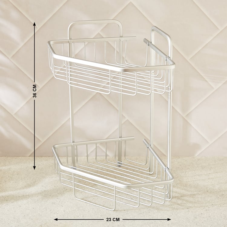 Orion Stem Metal 2-Tier Corner Shower Caddy