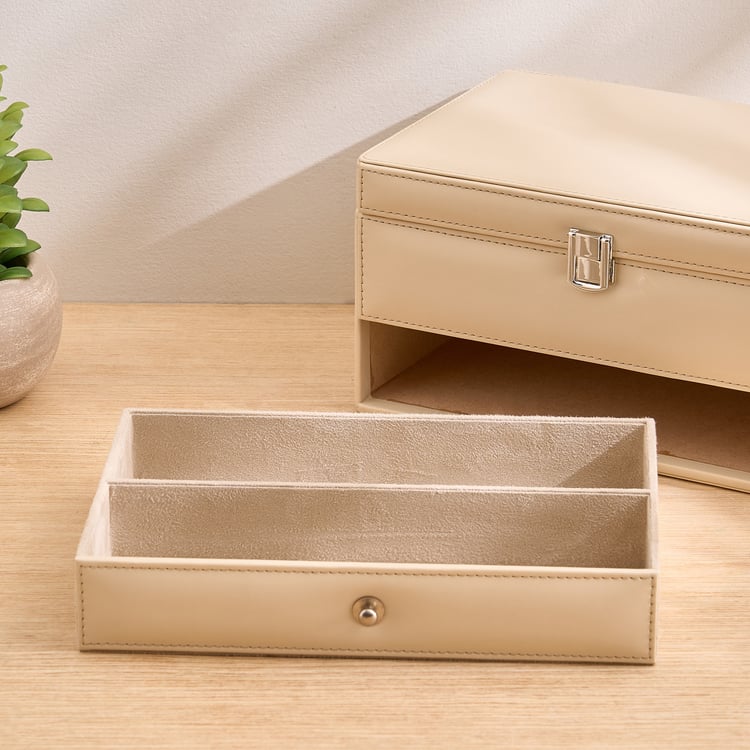 Orion Elegance Wooden 2-Tier Jewellery Box