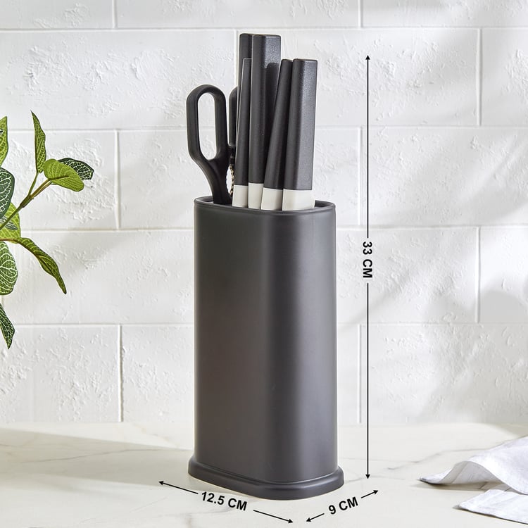 Slash Moritz Set of 5 Stainless Steel Knives with Scissor and Holder