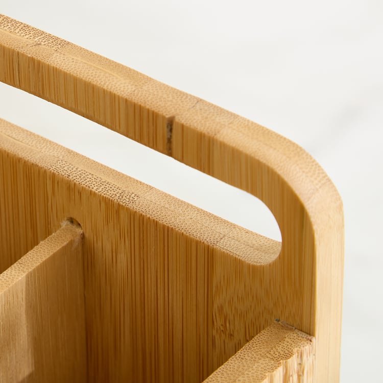 Regal Luxe Bloom Bamboo Ribbed Utensil Holder