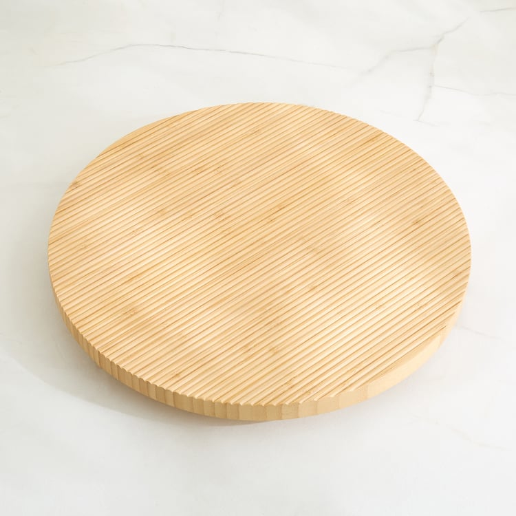 Regal Luxe Bloom Bamboo Ribbed Lazy Susan