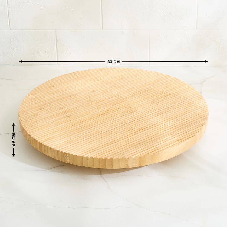 Regal Luxe Bloom Bamboo Ribbed Lazy Susan