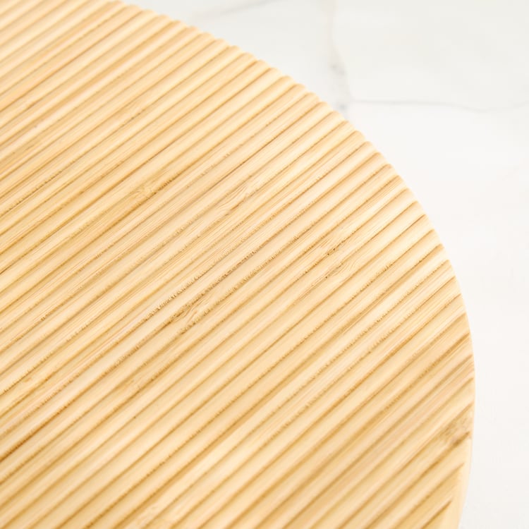 Regal Luxe Bloom Bamboo Ribbed Lazy Susan