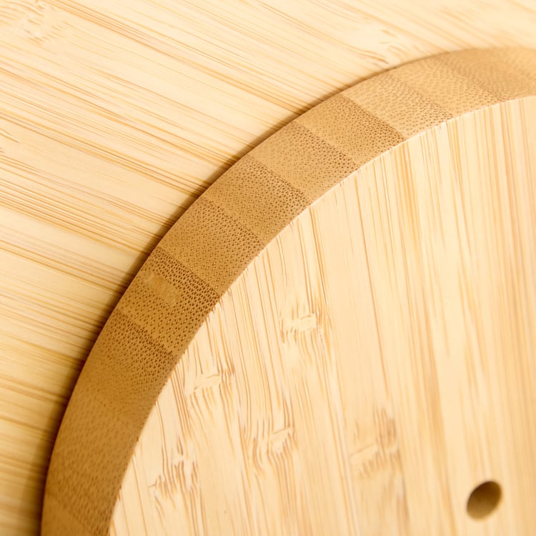 Regal Luxe Bloom Bamboo Ribbed Lazy Susan