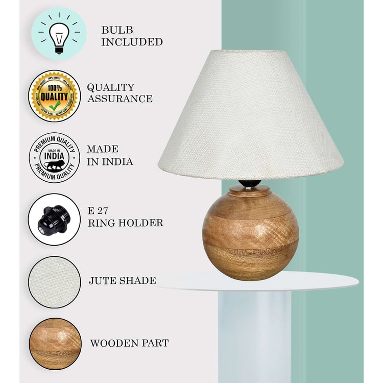 HOMESAKE Wooden Table Lamp