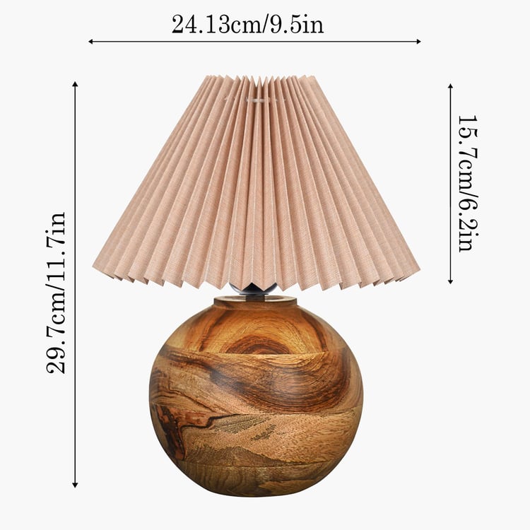 HOMESAKE Wooden Table Lamp