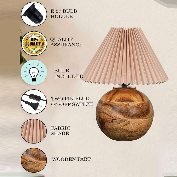 HOMESAKE Wooden Table Lamp