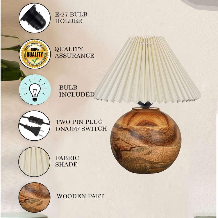 HOMESAKE Wooden Table Lamp