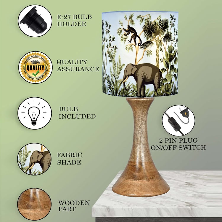 HOMESAKE Wooden Table Lamp