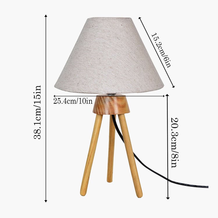 HOMESAKE Wooden Table Lamp