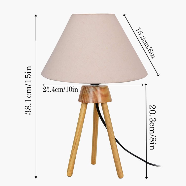 HOMESAKE Wooden Table Lamp