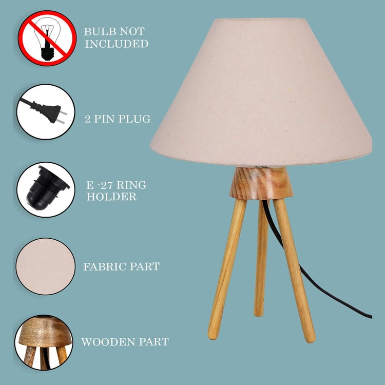 HOMESAKE Wooden Table Lamp