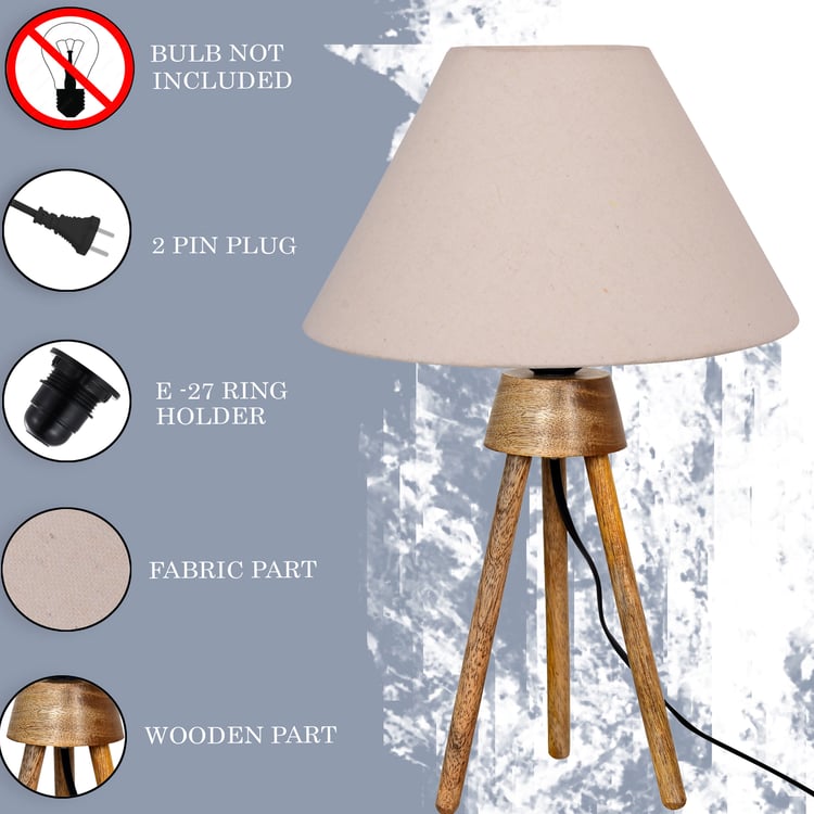 HOMESAKE Wooden Table Lamp