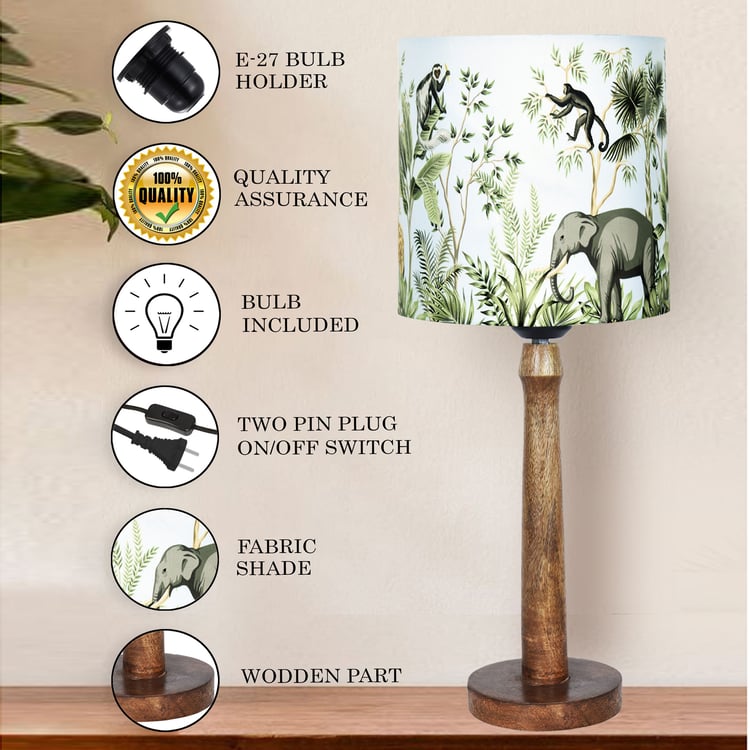 HOMESAKE Wooden Table Lamp