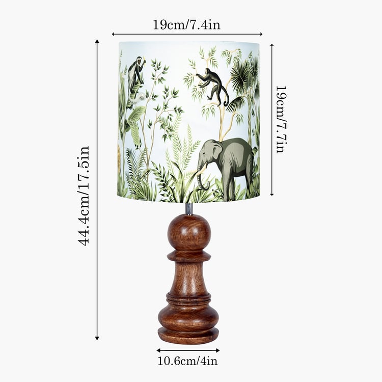 HOMESAKE Wooden Table Lamp