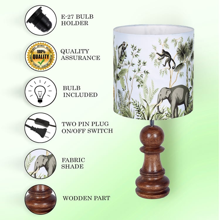 HOMESAKE Wooden Table Lamp