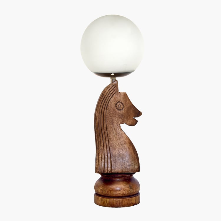 HOMESAKE Wooden Chess Table Lamp