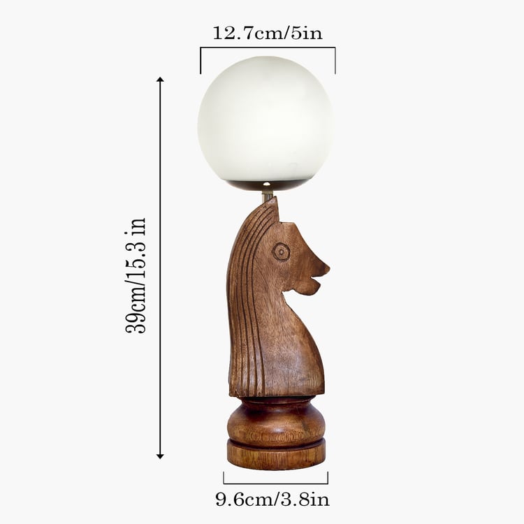 HOMESAKE Wooden Chess Table Lamp
