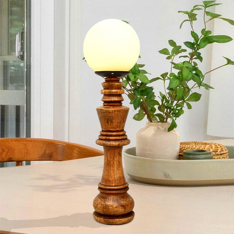 HOMESAKE Wooden Chess Table Lamp