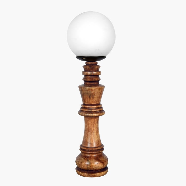 HOMESAKE Wooden Chess Table Lamp