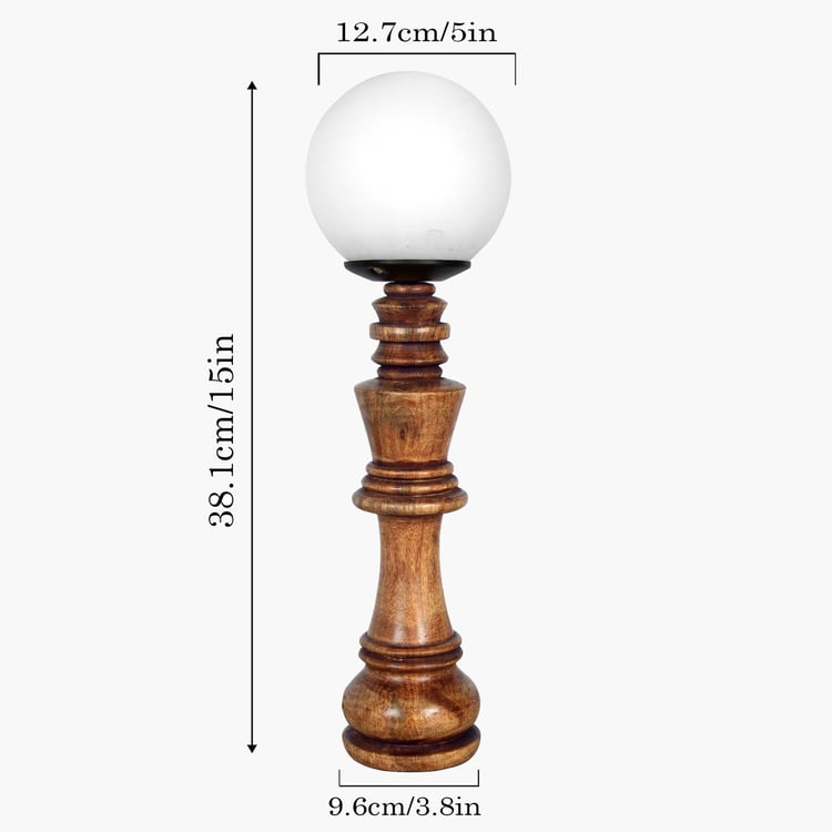 HOMESAKE Wooden Chess Table Lamp