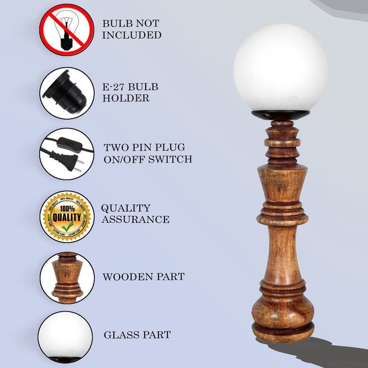 HOMESAKE Wooden Chess Table Lamp