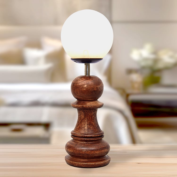 HOMESAKE Wooden Chess Table Lamp