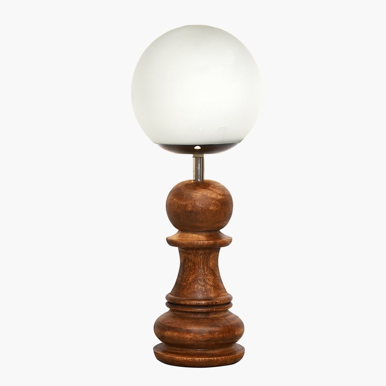 HOMESAKE Wooden Chess Table Lamp