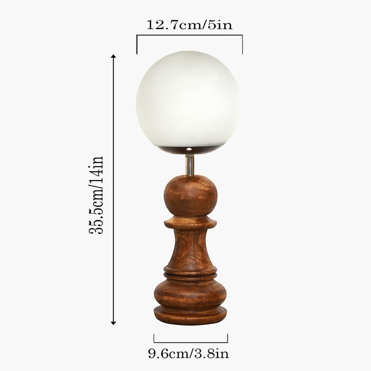 HOMESAKE Wooden Chess Table Lamp