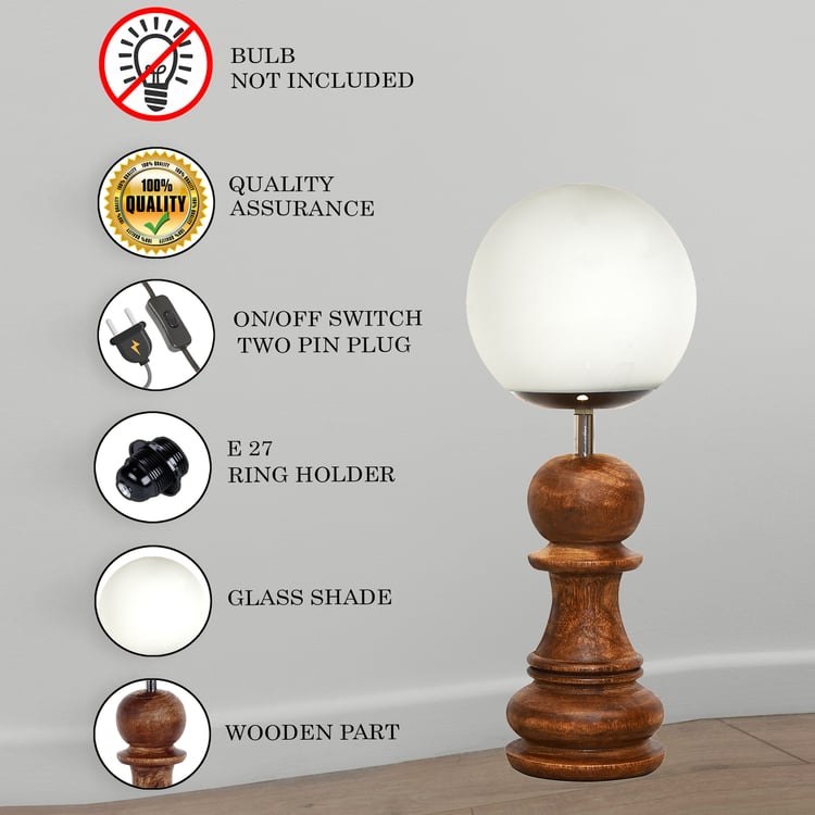 HOMESAKE Wooden Chess Table Lamp
