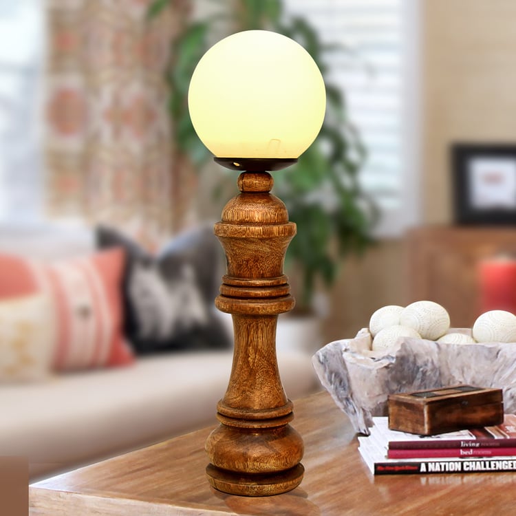 HOMESAKE Wooden Chess Table Lamp