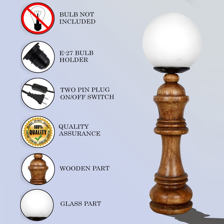 HOMESAKE Wooden Chess Table Lamp