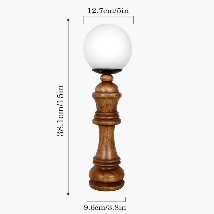 HOMESAKE Wooden Chess Table Lamp