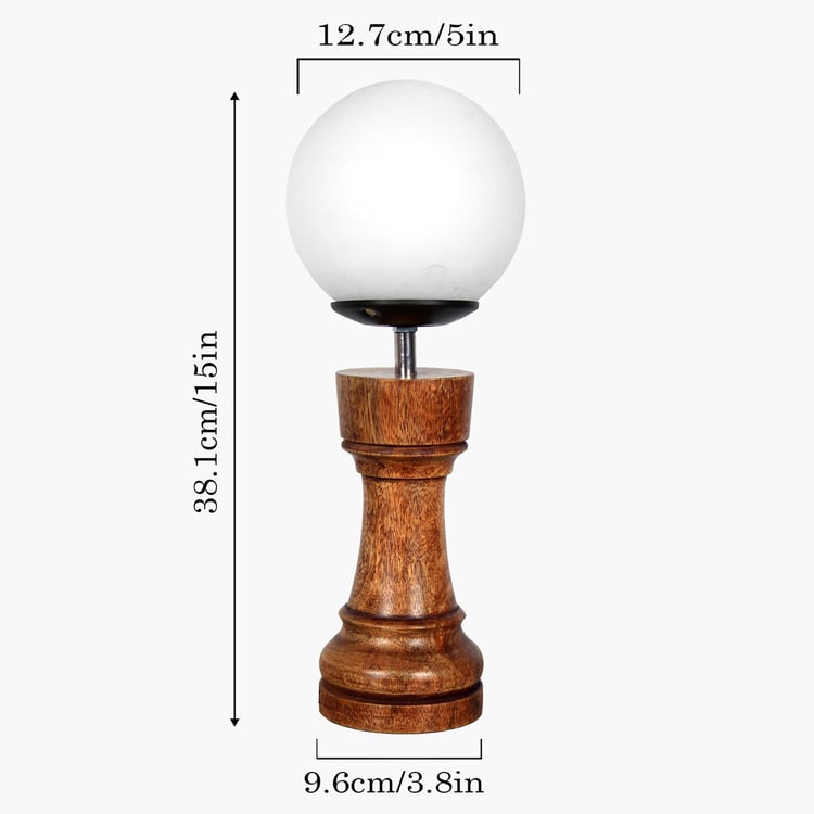 HOMESAKE Wooden Chess Table Lamp