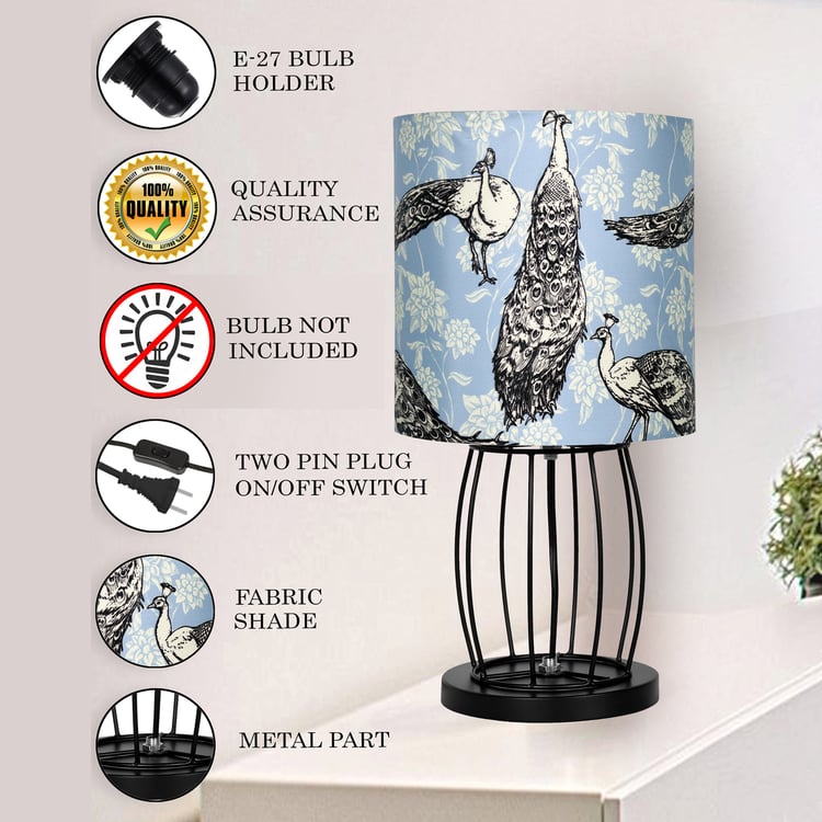 HOMESAKE Metal Printed Table Lamp