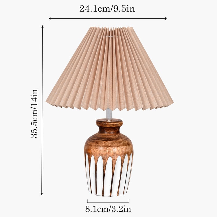 HOMESAKE Wooden Table Lamp