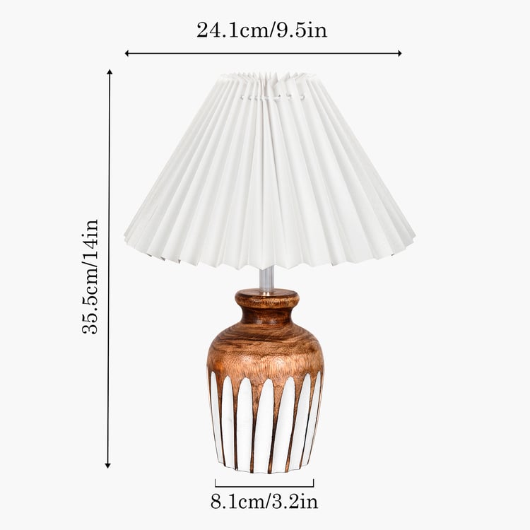 HOMESAKE Wooden Table Lamp