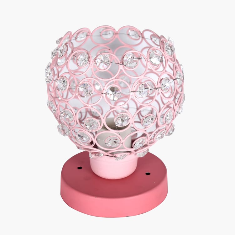 HOMESAKE Metal and Crystal Table Lamp