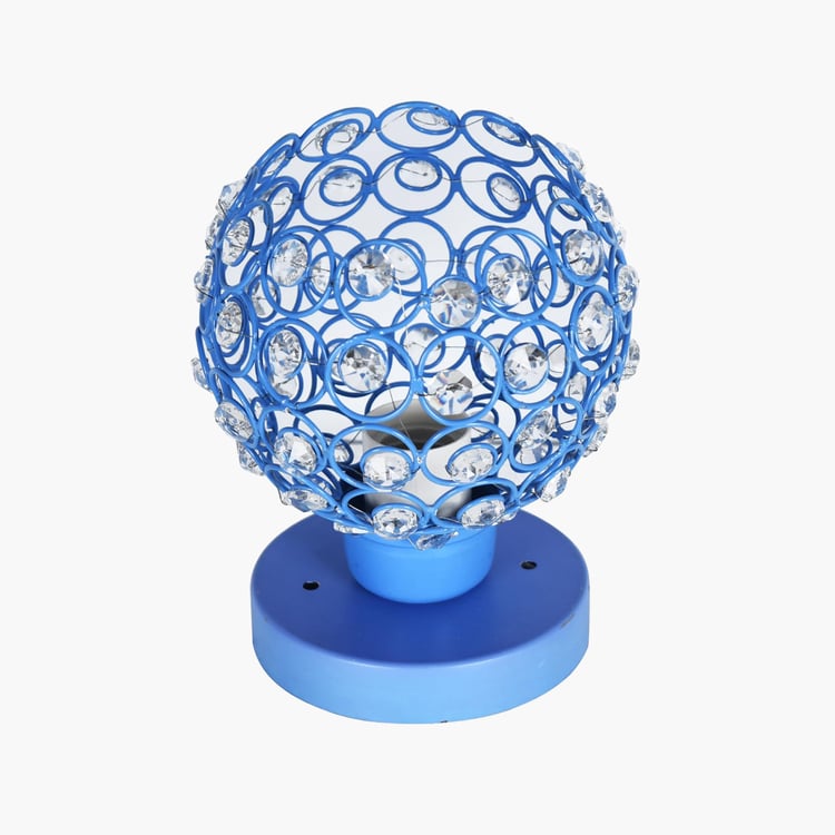 HOMESAKE Metal and Crystal Table Lamp