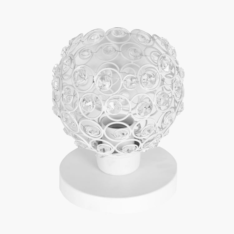 HOMESAKE Metal and Crystals Table Lamp