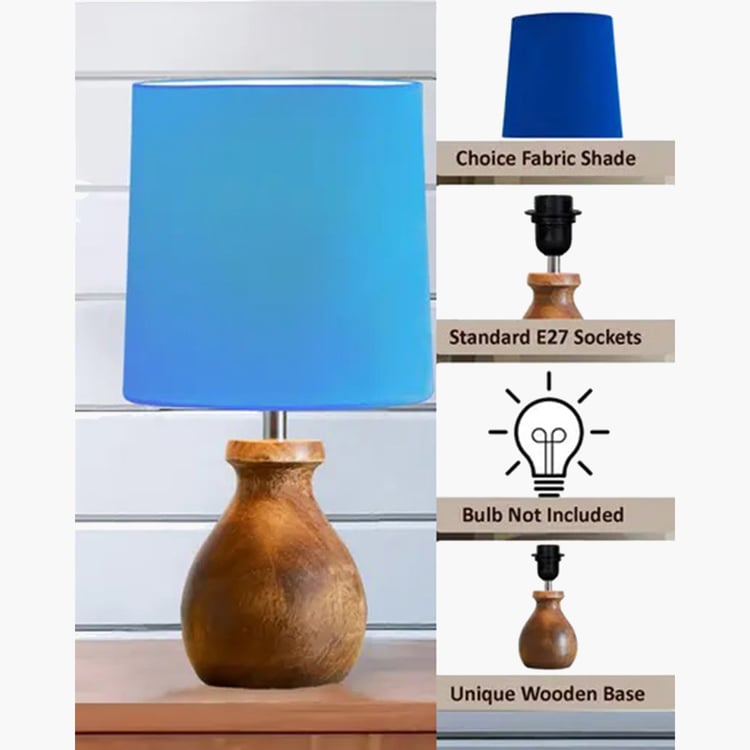 HOMESAKE Wooden Table Lamp