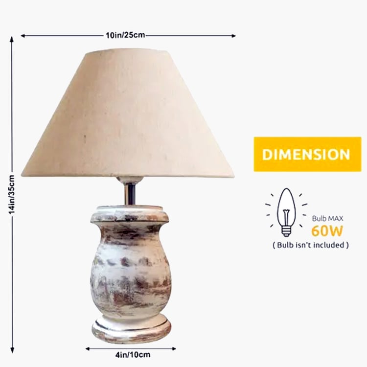 HOMESAKE Wooden Table Lamp