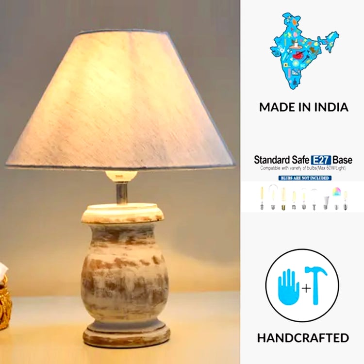 HOMESAKE Wooden Table Lamp