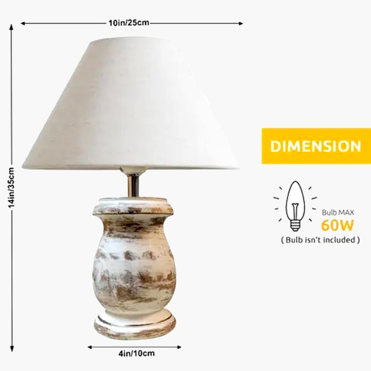 HOMESAKE Wooden Table Lamp