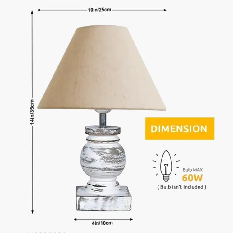 HOMESAKE Wooden Table Lamp