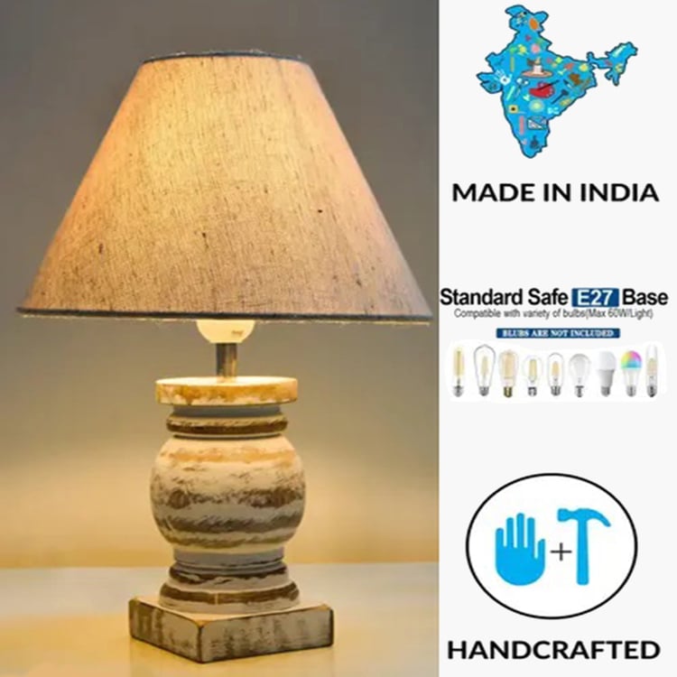 HOMESAKE Wooden Table Lamp