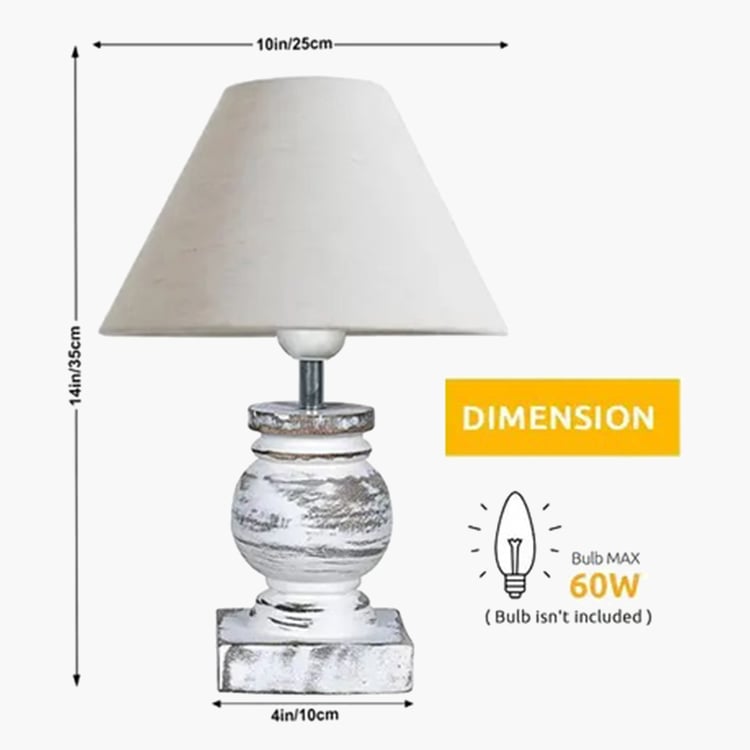 HOMESAKE Wooden Table Lamp