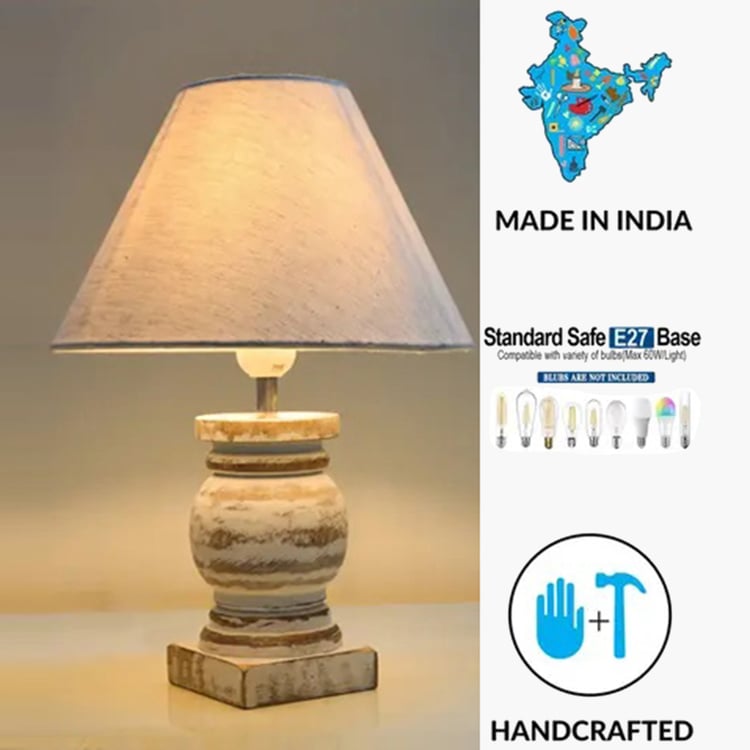 HOMESAKE Wooden Table Lamp