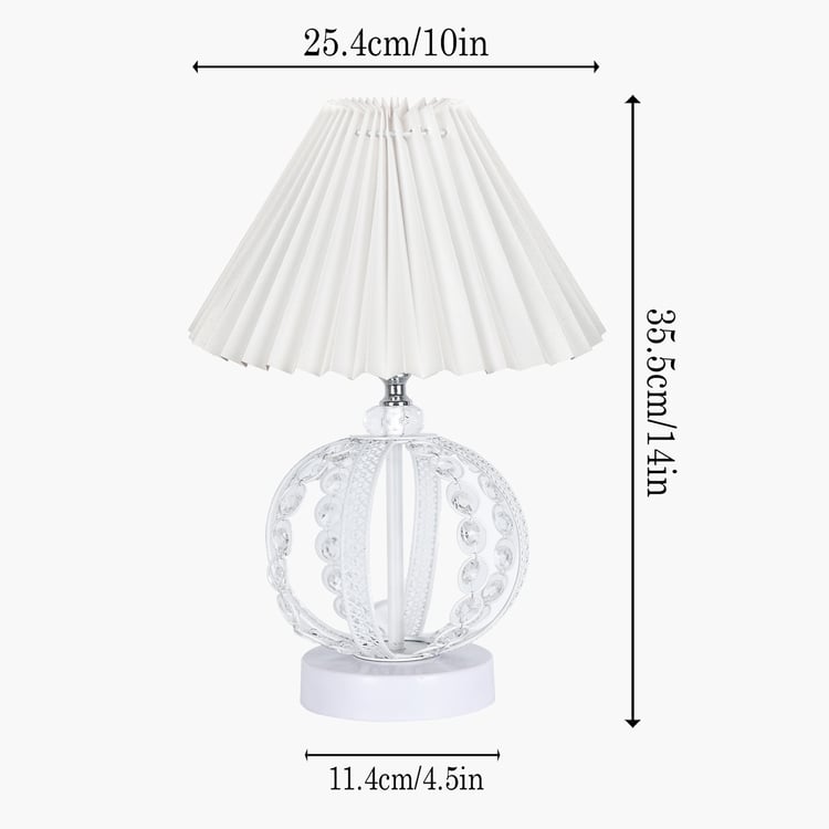 HOMESAKE Metal and Crystals Table Lamp