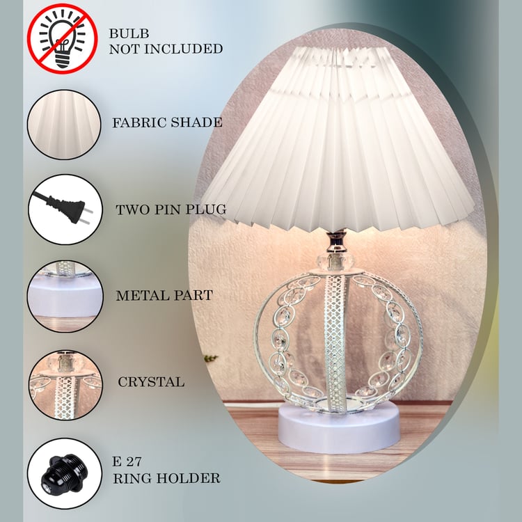 HOMESAKE Metal and Crystals Table Lamp